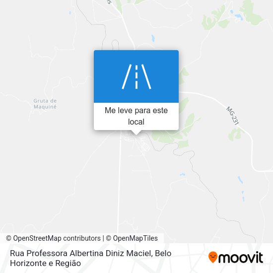 Rua Professora Albertina Diniz Maciel mapa