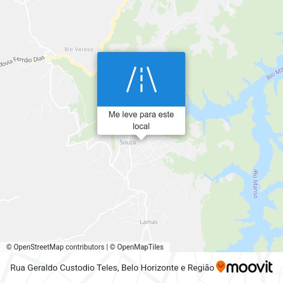 Rua Geraldo Custodio Teles mapa