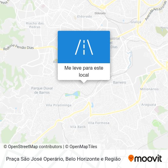 Praça São José Operário mapa