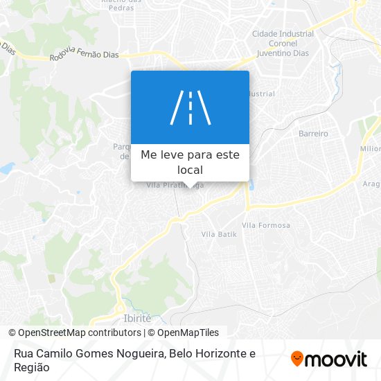 Rua Camilo Gomes Nogueira mapa