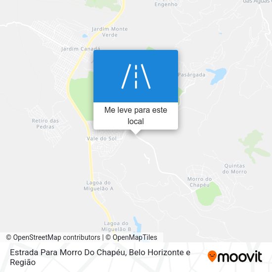 Estrada Para Morro Do Chapéu mapa