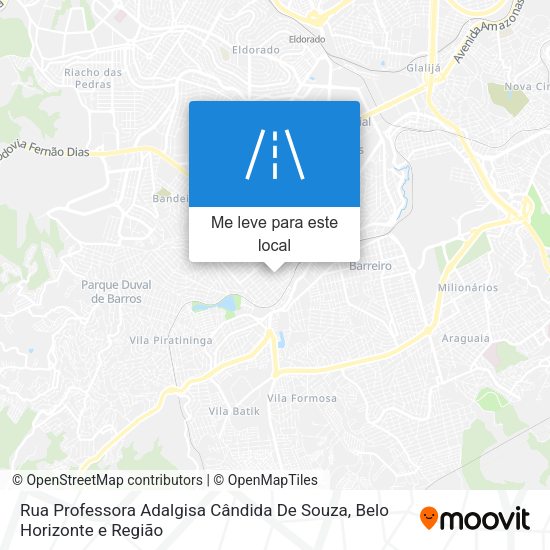 Rua Professora Adalgisa Cândida De Souza mapa
