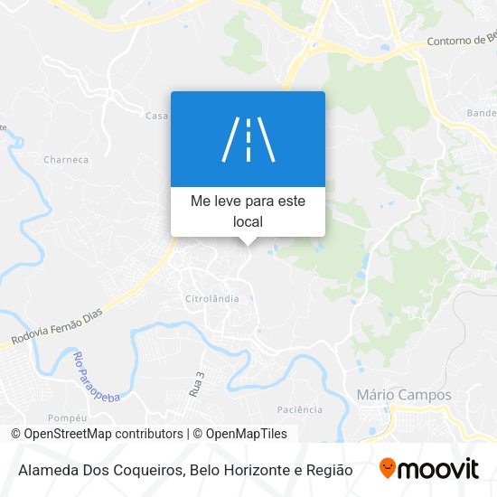 Alameda Dos Coqueiros mapa