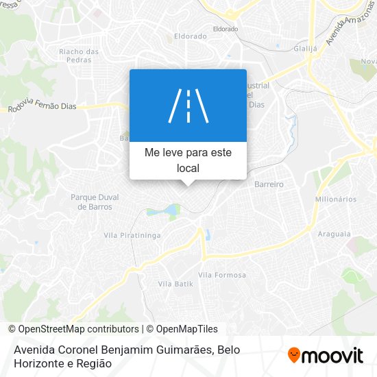 Avenida Coronel Benjamim Guimarães mapa