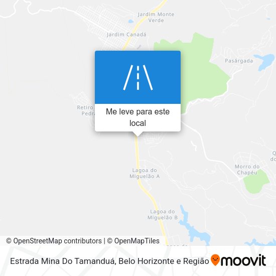 Estrada Mina Do Tamanduá mapa