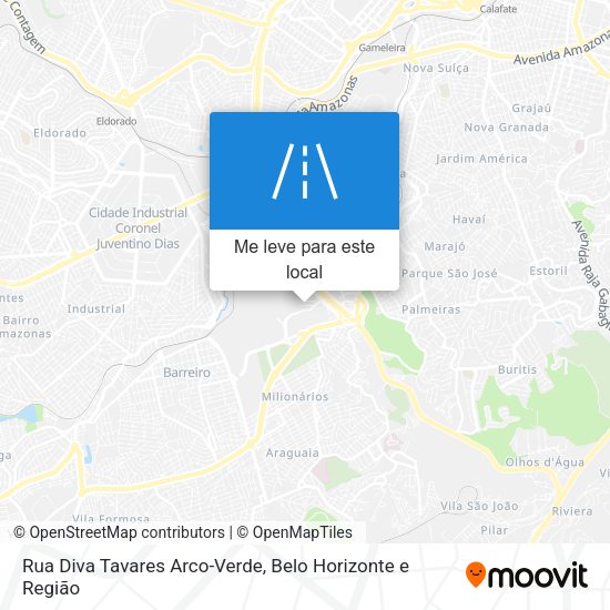 Rua Diva Tavares Arco-Verde mapa