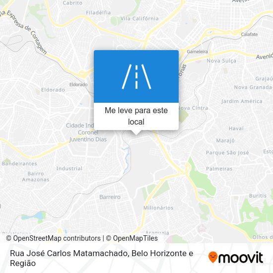 Rua José Carlos Matamachado mapa