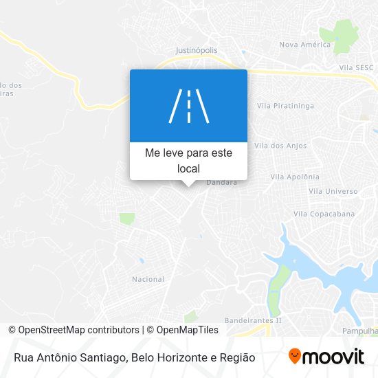 Rua Antônio Santiago mapa