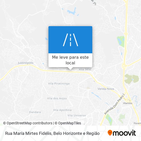 Rua María Mirtes Fidélis mapa