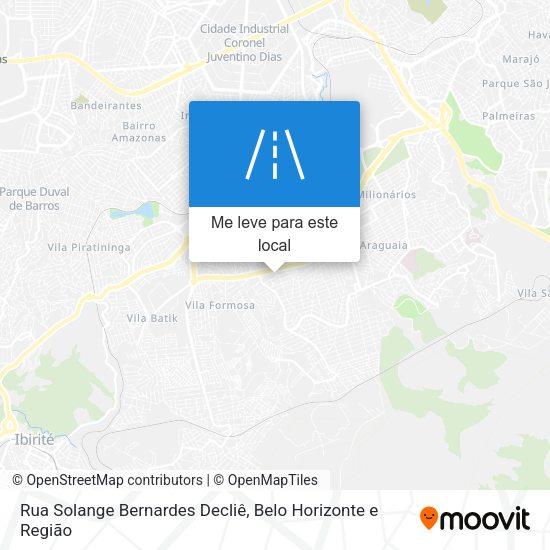 Rua Solange Bernardes Decliê mapa
