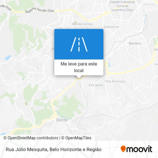Rua Júlio Mesquita mapa