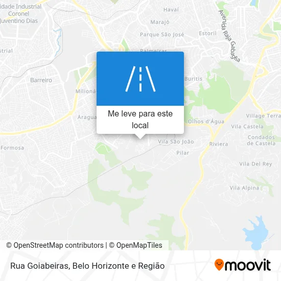 Rua Goiabeiras mapa