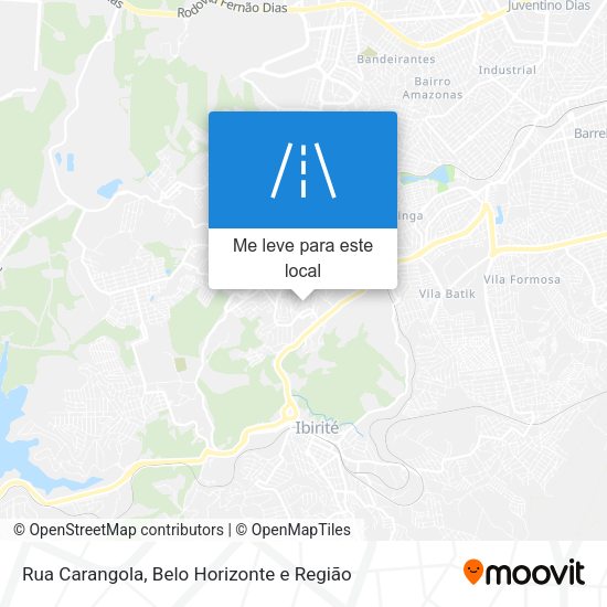Rua Carangola mapa