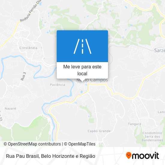 Rua Pau Brasil mapa