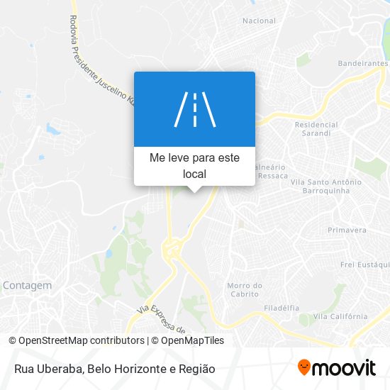 Rua Uberaba mapa