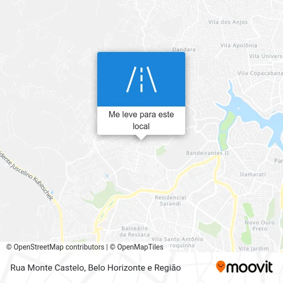 Rua Monte Castelo mapa