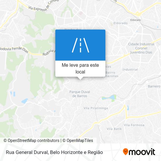 Rua General Durval mapa
