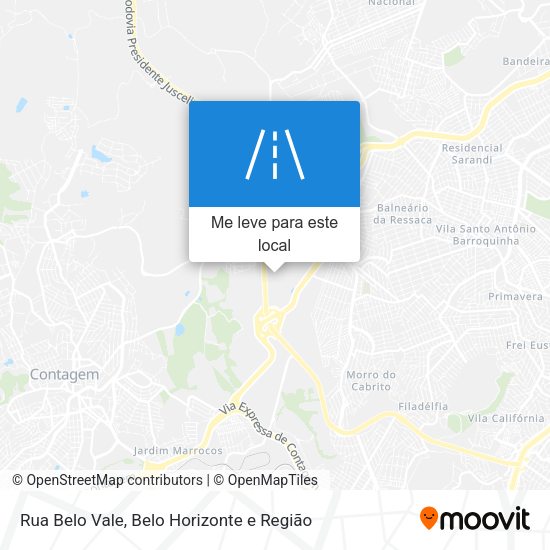 Rua Belo Vale mapa