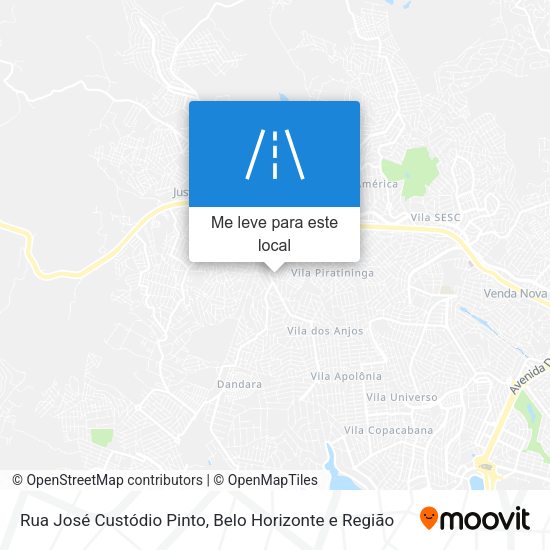 Rua José Custódio Pinto mapa