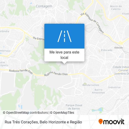 Rua Três Corações mapa