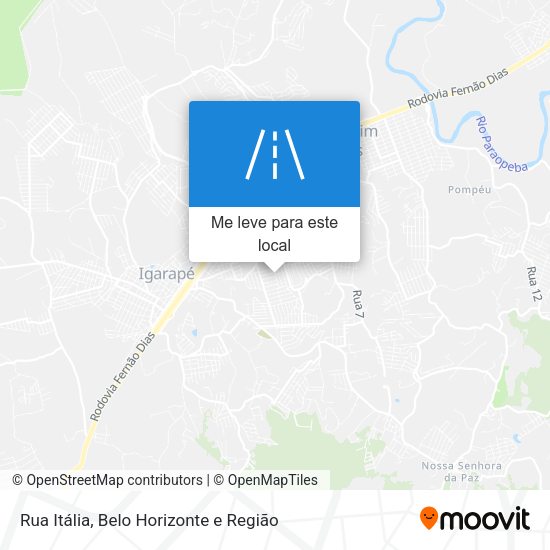 Rua Itália mapa