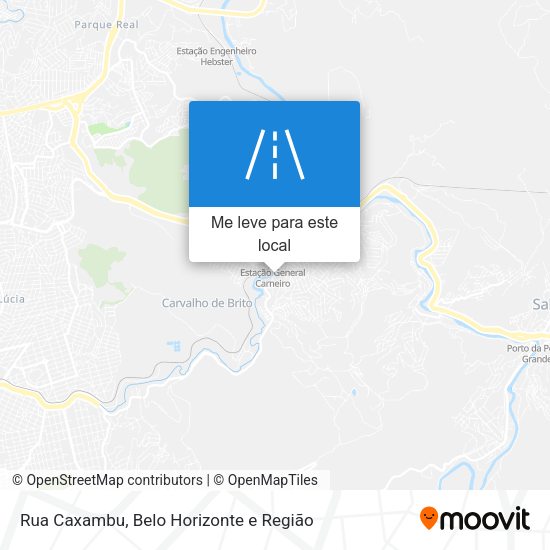 Rua Caxambu mapa