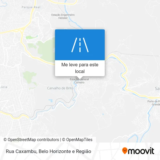 Rua Caxambu mapa