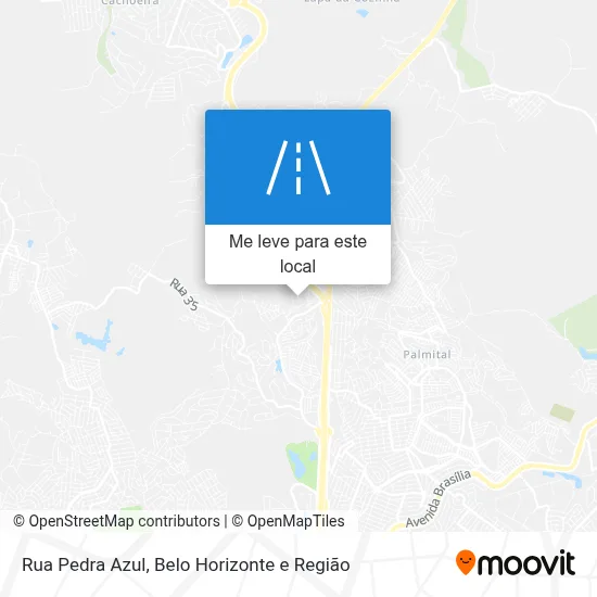 Rua Pedra Azul mapa