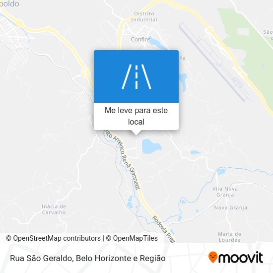 Rua São Geraldo mapa