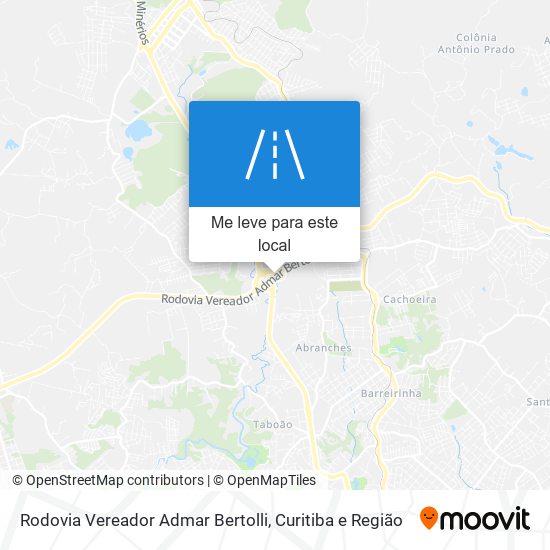 Rodovia Vereador Admar Bertolli mapa