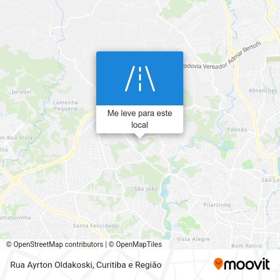 Rua Ayrton Oldakoski mapa