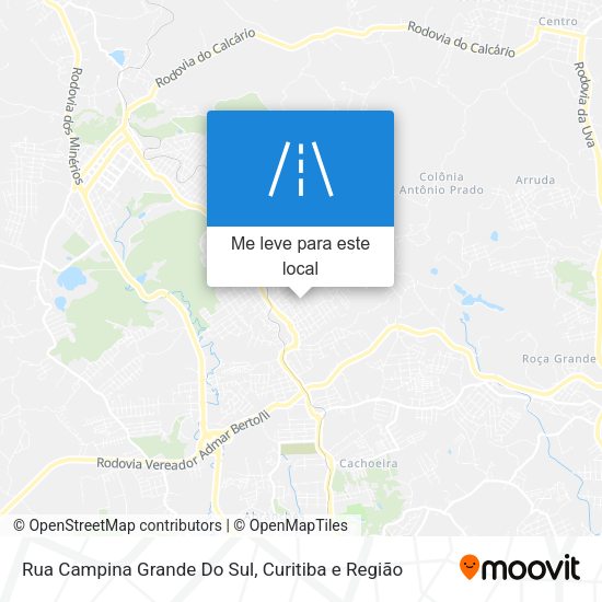 Rua Campina Grande Do Sul mapa