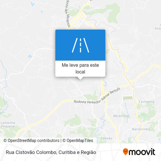 Rua Cistovão Colombo mapa