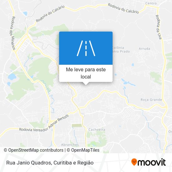 Rua Janio Quadros mapa