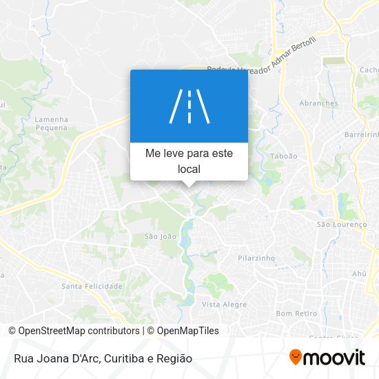 Rua Joana D'Arc mapa