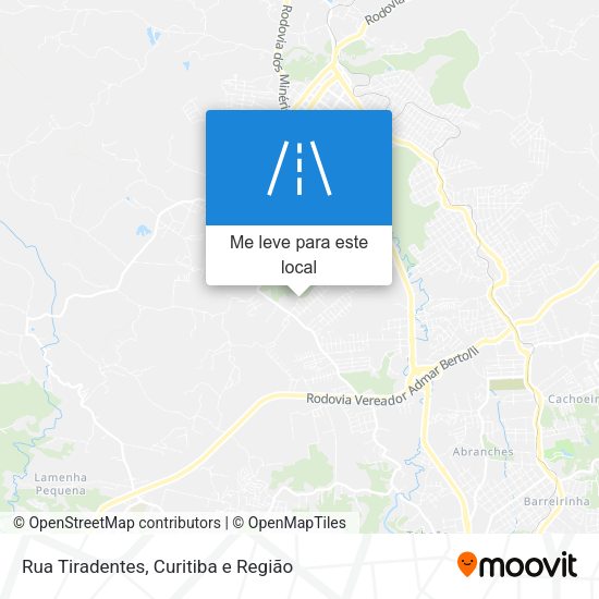 Rua Tiradentes mapa
