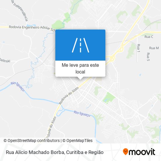 Rua Alício Machado Borba mapa