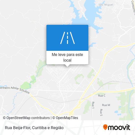Rua Beija-Flor mapa