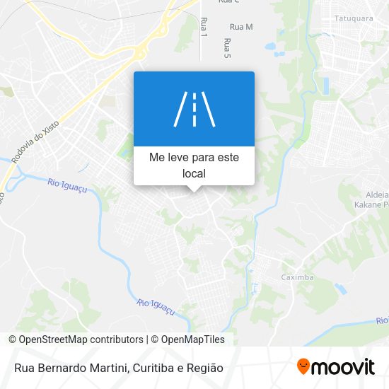 Rua Bernardo Martini mapa