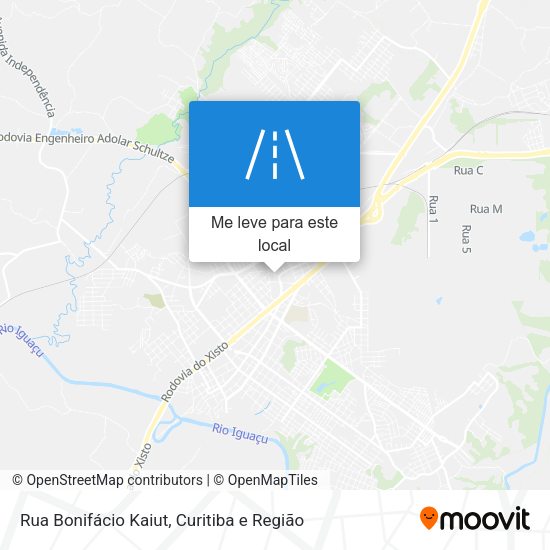 Rua Bonifácio Kaiut mapa