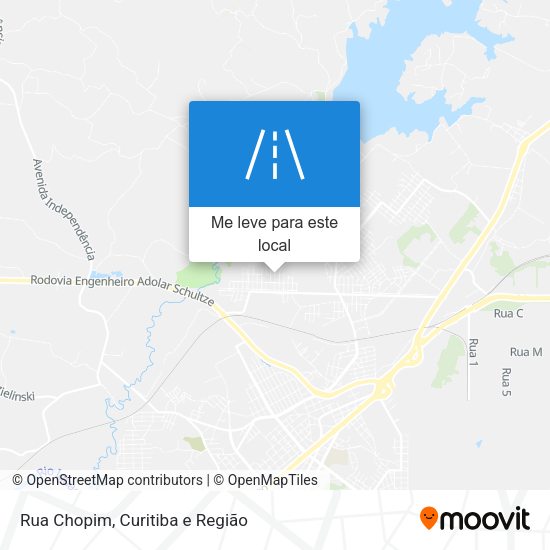 Rua Chopim mapa