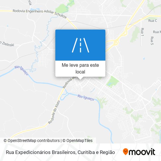 Rua Expedicionários Brasileiros mapa