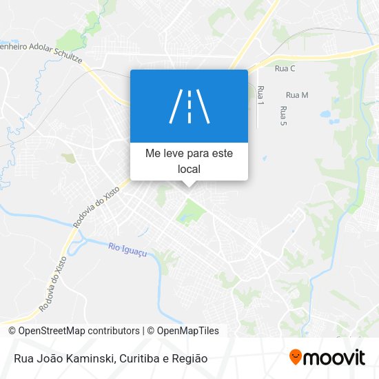 Rua João Kaminski mapa