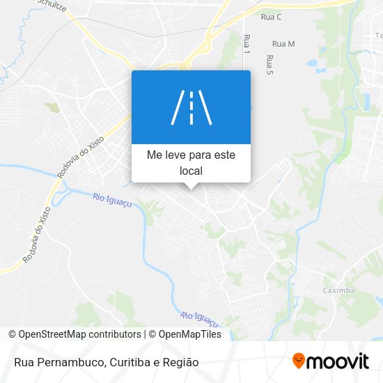 Rua Pernambuco mapa