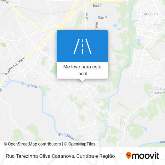 Rua Terezinha Oliva Casanova mapa