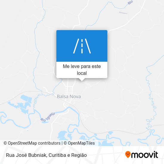 Rua José Bubniak mapa