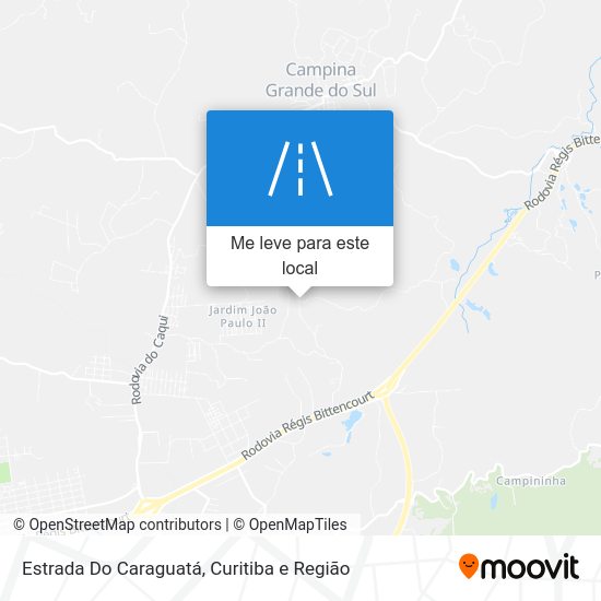 Estrada Do Caraguatá mapa