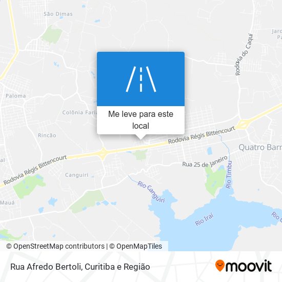 Rua Afredo Bertoli mapa