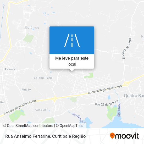 Rua Anselmo Ferrarine mapa