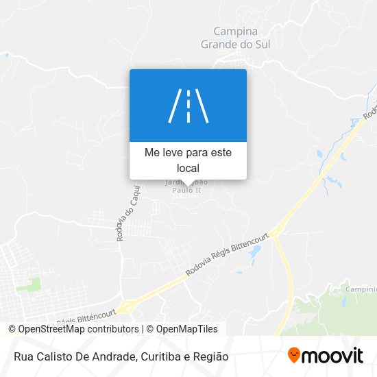 Rua Calisto De Andrade mapa